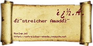 Östreicher Amadé névjegykártya